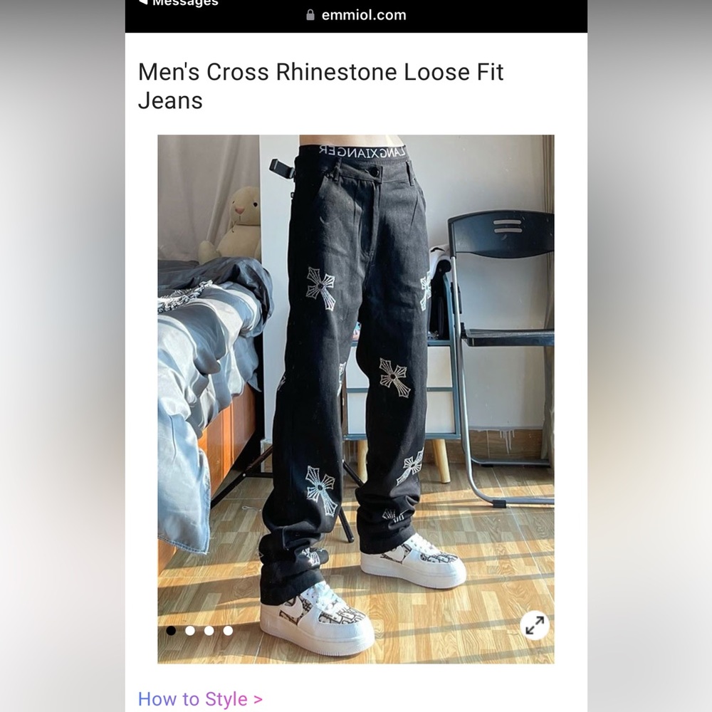 Men’s black jeans